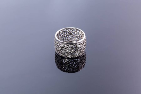 Photo for "Bijouterie, jewelry on a dark background. Rings, bracelets, pendants." - Royalty Free Image