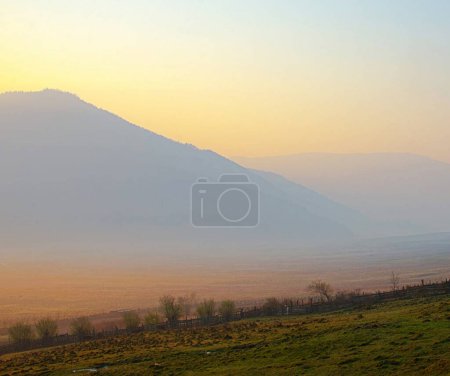 Photo for Picturesque scenic mountains range, nature of Bhutan - Royalty Free Image