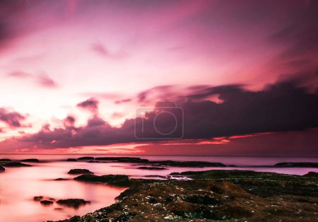 Photo for Scenic shot of beautiful sunset over sea - Royalty Free Image