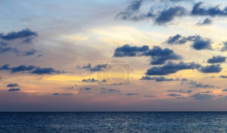 Photo for Pleasant seascape view during sunset, nature in Mexico - Royalty Free Image