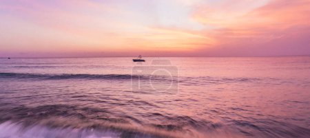 Photo for Majestic sunset scenery at the shoreline, Mexico - Royalty Free Image