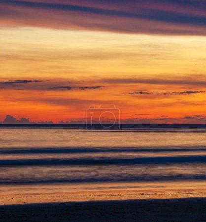 Foto de Disfrutando de la tranquila puesta de sol en la playa, Nicaragua - Imagen libre de derechos