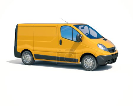 Téléchargez les photos : "Yellow Delivery Van Icon" - en image libre de droit