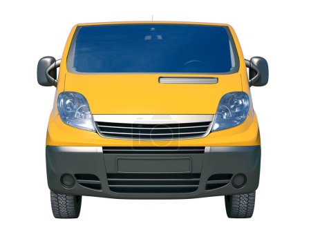 Téléchargez les photos : "Yellow Delivery Van Icon" - en image libre de droit