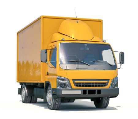 Photo for Yellow Delivery Truck Icon - Royalty Free Image