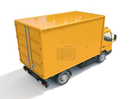 Foto de Icono de camión de entrega amarillo - Imagen libre de derechos