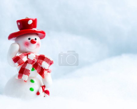 Photo for View of Snowman Waving Hand - Royalty Free Image
