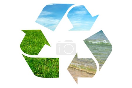 Foto de Vista del sistema de reciclaje global - Imagen libre de derechos