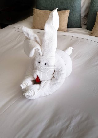 Photo for Towel bunny background view - Royalty Free Image