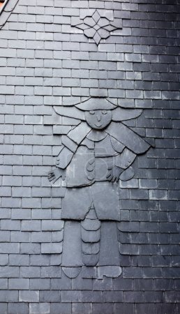 Foto de Azulejo persona hecha en la pared - Imagen libre de derechos