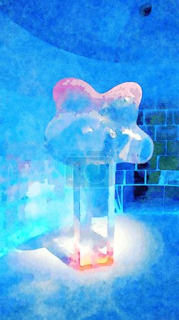 Téléchargez les photos : Jukkasjarvi, Suède, 27 février 2020. une des sculptures de l'hôtel de glace
. - en image libre de droit