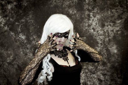 Photo for Woman in gothic style costume for halloween party - Royalty Free Image