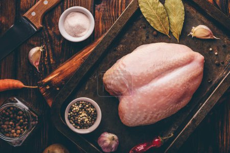 Photo for Raw chicken breast, close-up view - Royalty Free Image