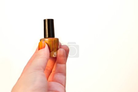 Photo for Nail polish in female hand - Royalty Free Image