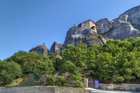 Foto de Vista del monasterio de San Nicolás Anapausas, Grecia - Imagen libre de derechos
