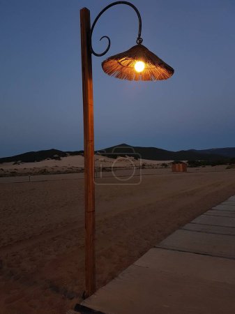 Téléchargez les photos : Un lampadaire sur l'avenue de plage - en image libre de droit
