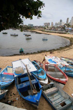 Photo for Fishing boats in salvador bay - Royalty Free Image