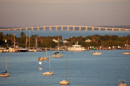Téléchargez les photos : Prise de vue panoramique de Fort Myers Beach - en image libre de droit
