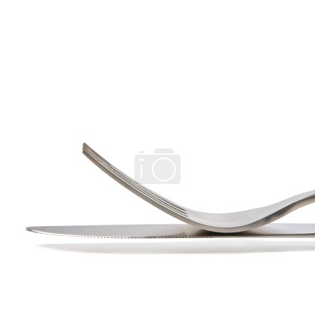 Photo for Cutlery set on a white background - Royalty Free Image