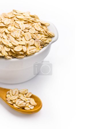 Photo for Cereal flakes on white background - Royalty Free Image