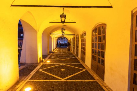 Photo for Illuminated passage in the Old Town of Sibiu - Royalty Free Image