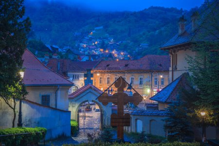 Photo for Architecture of Brasov at night - Royalty Free Image