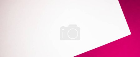 Photo for "Blank A4 paper, white on pink background as office stationery flatlay, luxury branding flat lay and brand identity design for mockup" - Royalty Free Image