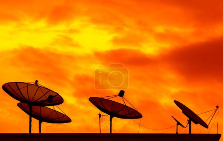 Photo for Satellite dishes close up - Royalty Free Image