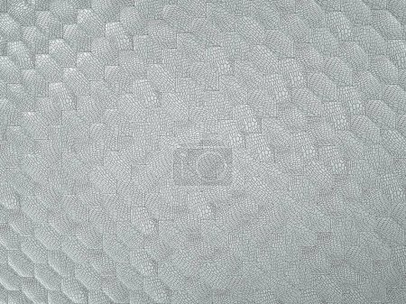 Foto de Cocodrilo o cocodrilo blanco Textura cosida hexágono de cuero - Imagen libre de derechos