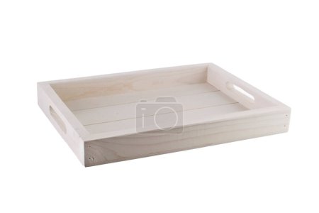 Photo for Wooden box on a white background. Storage box. Tray - Royalty Free Image