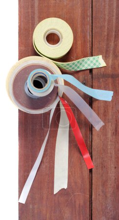 Photo for Top view of many Adhesive tapes - Royalty Free Image