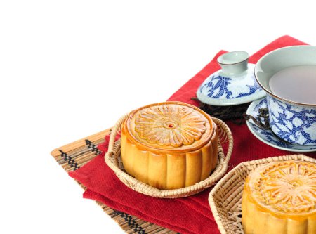 Foto de Galletas de pastel de luna chinas tradicionales - Imagen libre de derechos