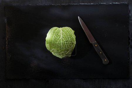 Photo for Fresh cabbage leaves, close-up view - Royalty Free Image