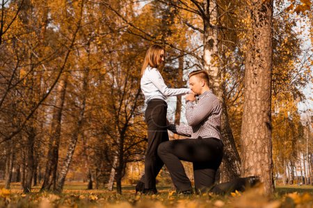 Photo for "Love, couple, relationship and engagement concept" - Royalty Free Image