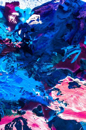 Foto de Pintura acrílica abstracta trazos, arte cepillo plano fondo - Imagen libre de derechos