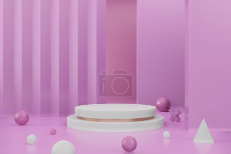 Photo pour 3d render of empty Podium design for product display - image libre de droit