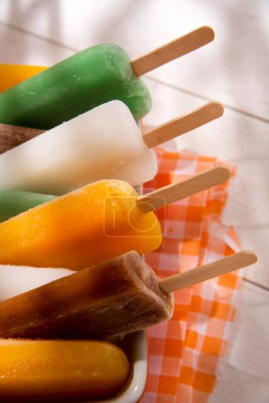 Photo for Fruit Icicles, summer dessert - Royalty Free Image