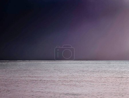 Photo for Belize seascape with dark sky - Royalty Free Image