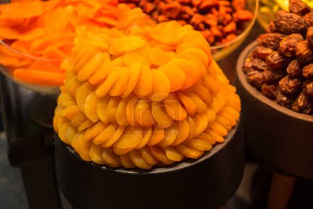 Téléchargez les photos : Abricots secs, gros plan, alimentation saine - en image libre de droit