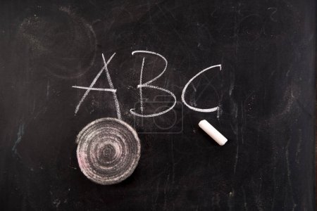 Photo for ABC lettering on blackboard - Royalty Free Image