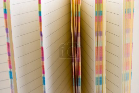 Photo for Pink notebook pages close up - Royalty Free Image