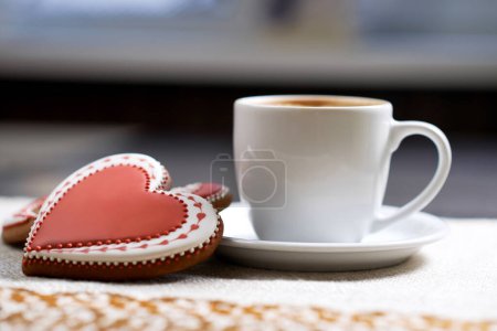 Photo for Cup of coffee with cookies - Royalty Free Image