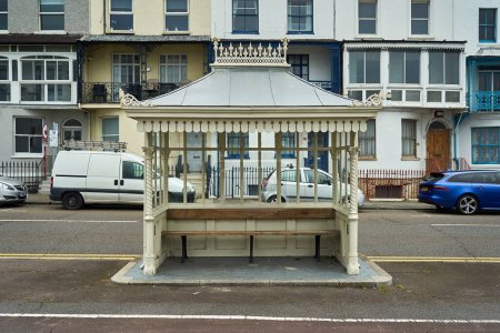 Photo for A seafront shelter in the seaside town of Ramsgate - Royalty Free Image