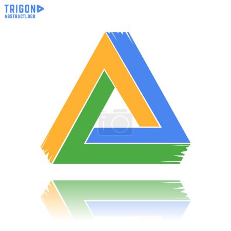 Téléchargez les photos : Triangle sur blanc, illustration colorée - en image libre de droit