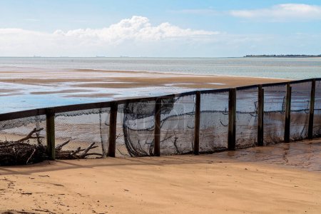 Photo for Safe Swimming Enclosure At Low Tide - Royalty Free Image