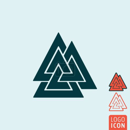 Photo for Valknut icon isolated, colorful picture - Royalty Free Image
