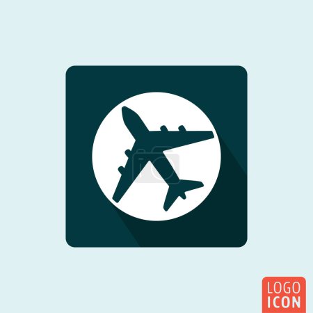 Téléchargez les photos : Illustration isolée de l'icône avion - en image libre de droit
