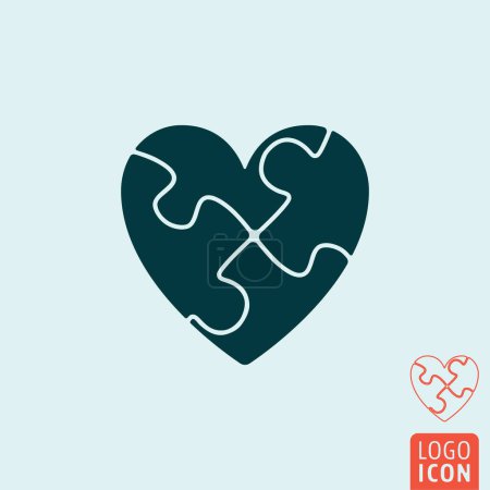Photo for Heart icon isolated, colorful illustration - Royalty Free Image