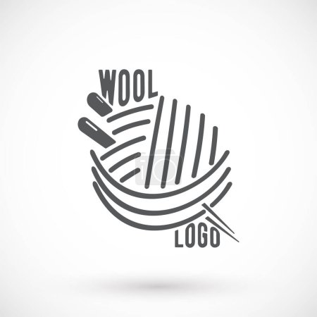 Photo for Wool and needle symbol, colorful illustration - Royalty Free Image