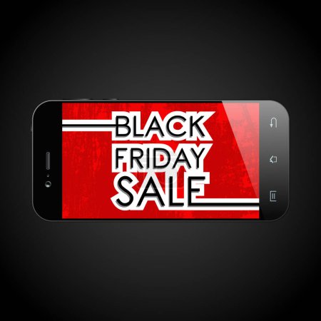 Photo for Black friday sale smartphone, colorful illustration - Royalty Free Image